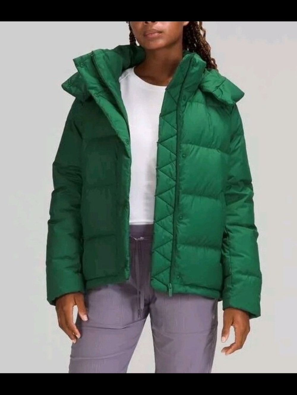 lululemon athletica Deep Green Quilted Puffer Jacket